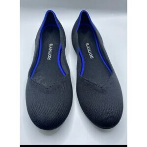 Rothy’s Womens Size 8.5 Black Round Toe Ballet Flats Shoes EUC